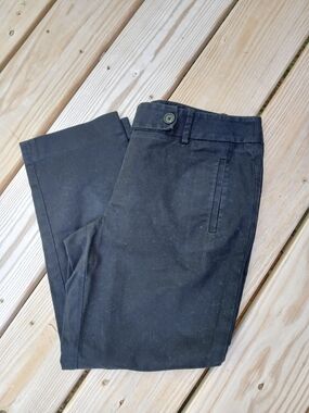 LOFT Black Straight-Leg Women’s Chino Trousers